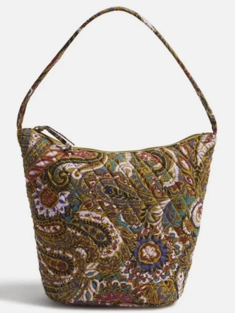 Vera Bradley Women's Cotton Slouchy Bucket Shoulder Bag - Buta Spray
NWT